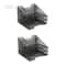 Mind Reader 2 Pack Black 3-Tiered Desk Organizer Tray